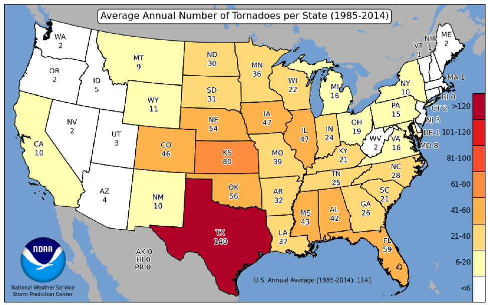 Cause Of Tornadoes In The United States