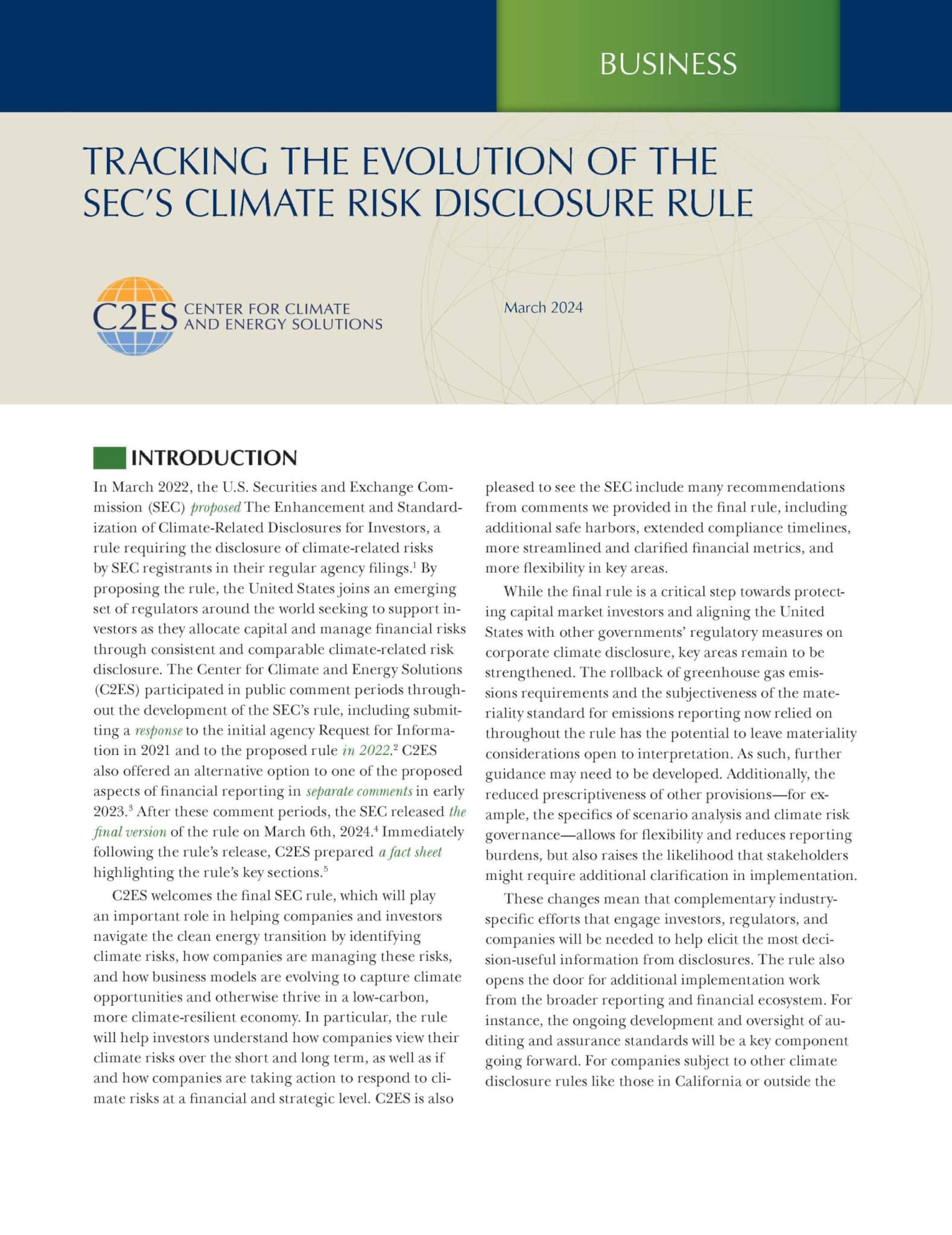 Tracking the Evolution of the SEC’s Climate Risk Disclosure Rule ...