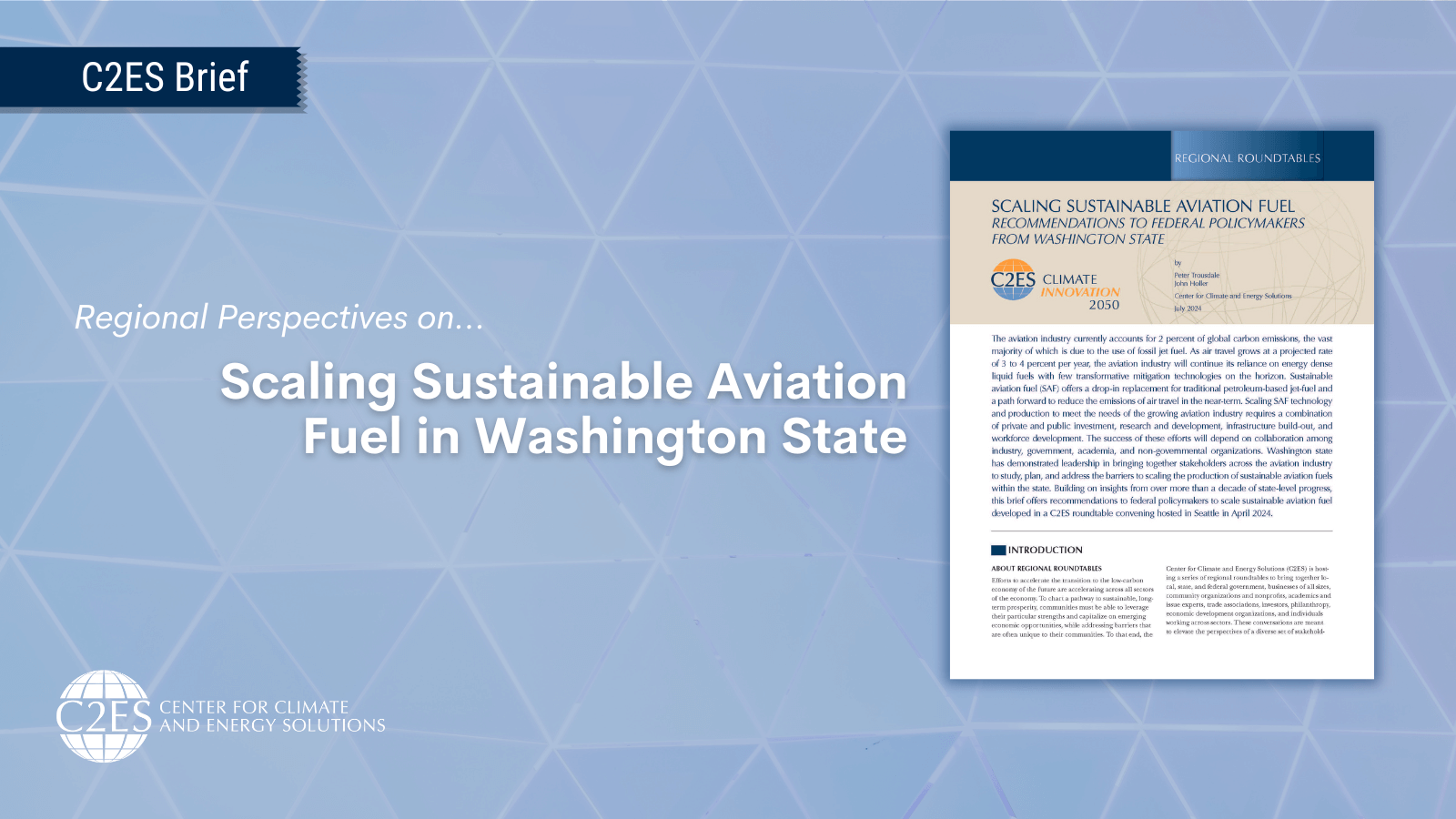 Scaling Sustainable Aviation Fuel (Factsheet) - Center for Climate and ...